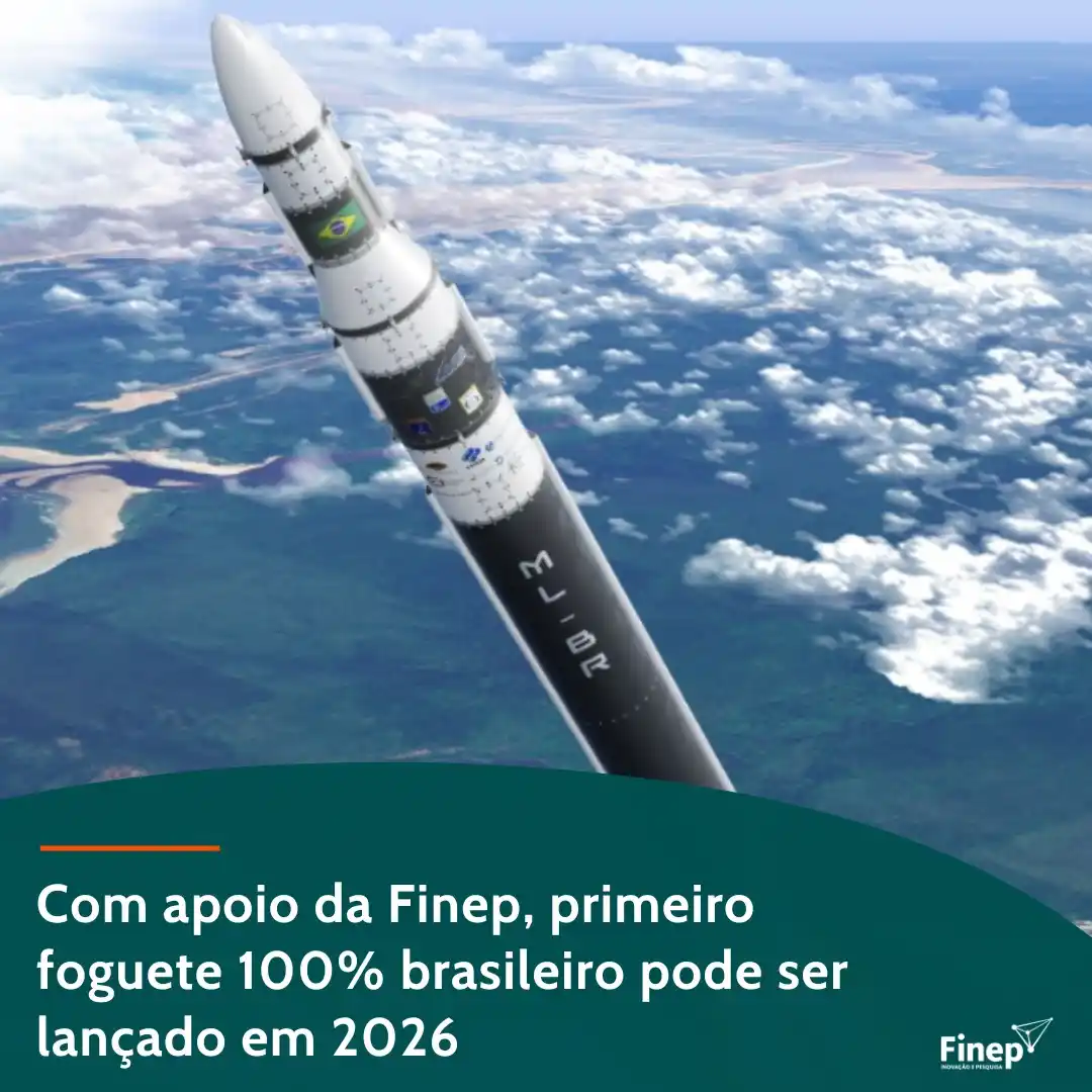 Image from Finep: O Microlançador Brasileiro (MLBR), primeiro foguete inteiramente desen...