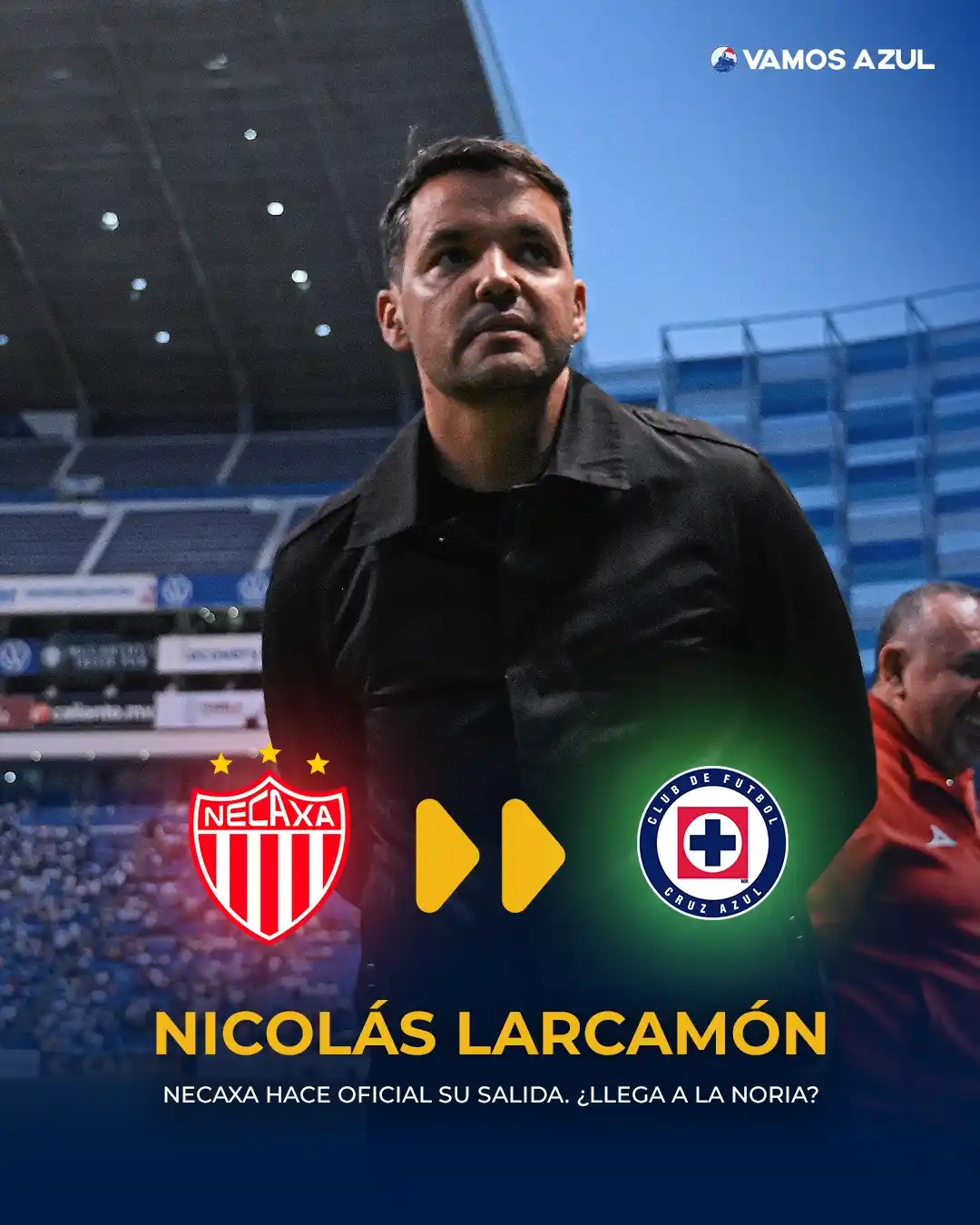 Image from Vamos Azul: *¡OFICIAL! 💥🚂* Larcamón dejó de ser DT del Necaxa. Sí, durante sema...