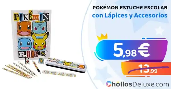 Image from Chollos Deluxe: POKEMON❗️💥 🔹 *Pokémon Estuche Escolar con Lápices y Accesorios* ❗️...