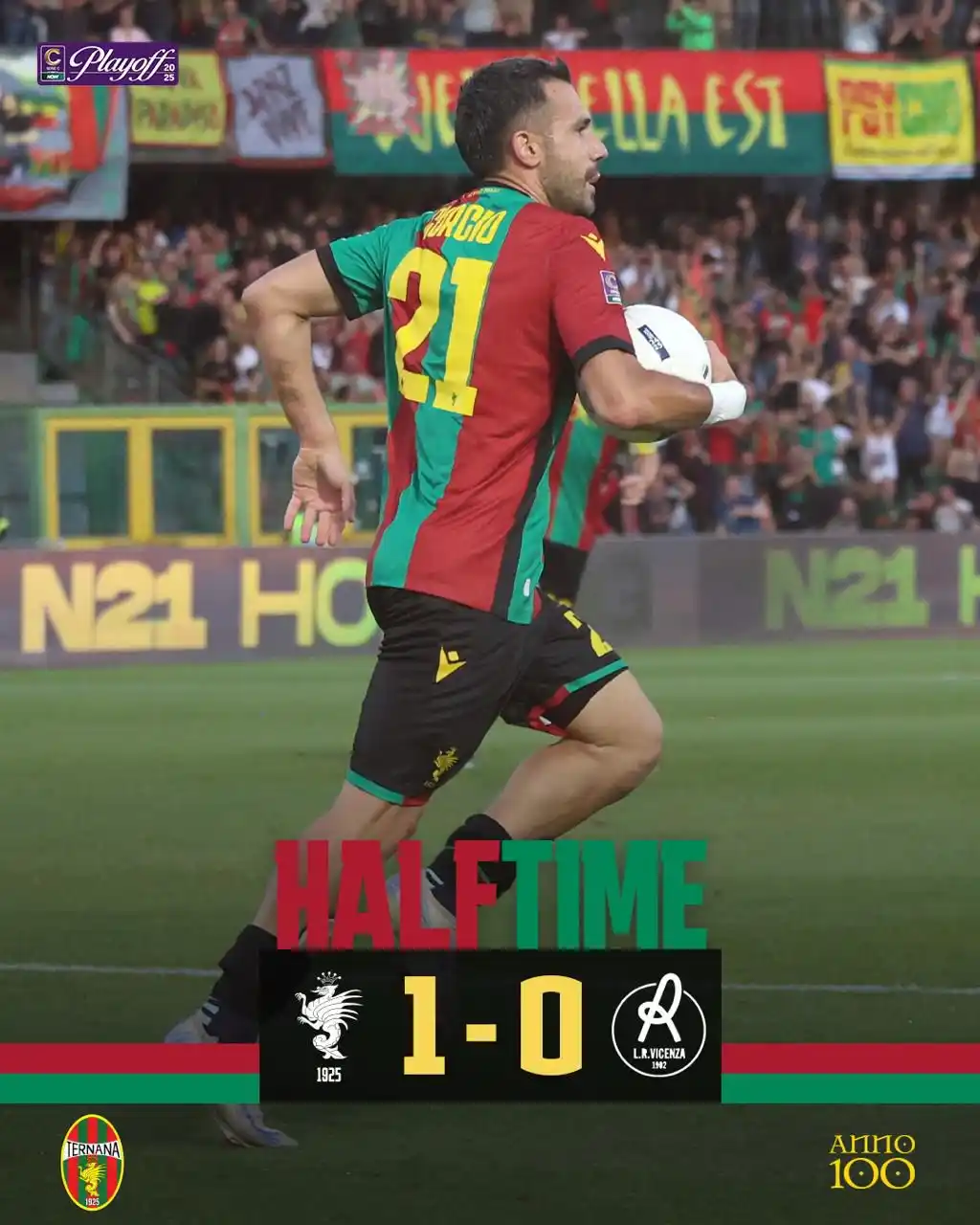 Image from Ternana Calcio: Primo tempo: la sblocca Curcio ♥️💚 <a class="text-blue-500 hover:und...