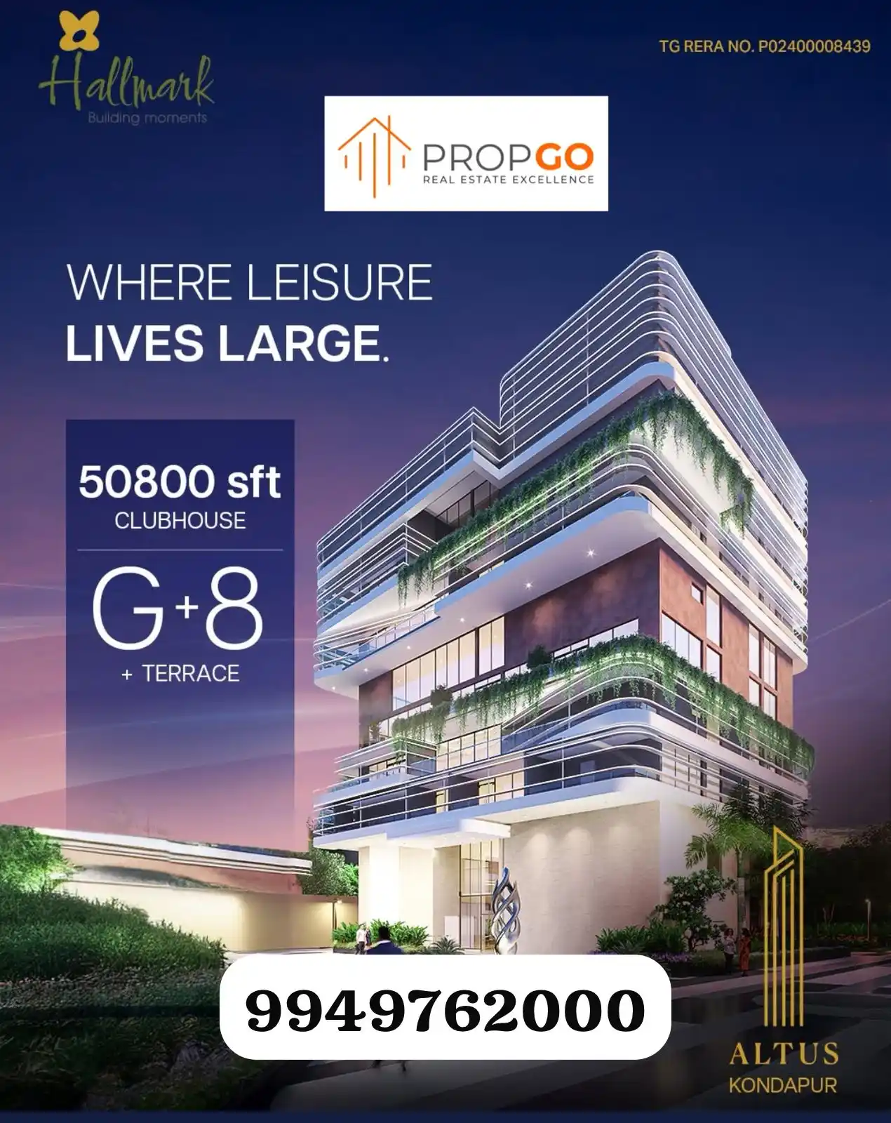 Image from PropGo Realty | Properties | Real Estate | Advisory | Buy & Sell | Flats | Villas | Plots Hyderabad: 🏙️ PropGo presents: Hallmark Altus, Kondapur Step into premium living...