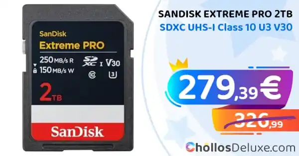 Image from Chollos Deluxe: SANDISK❗️💥 🔹 *SanDisk Extreme Pro 2TB Tarjeta SDXC UHS-I Class 10 ...