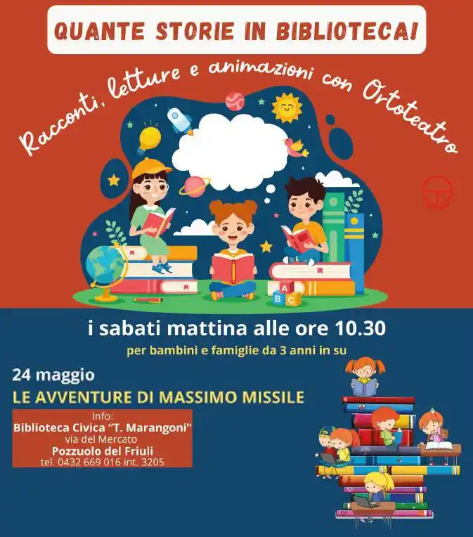 Image from Comune di Pozzuolo del Friuli: 📚 Ultimo incontro con 'QUANTE STORIE IN BIBLIOTECA!' Il sesto appunt...
