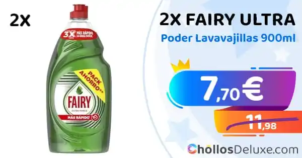 Image from Chollos Deluxe: ULTRA PODER❗️💥 🔹 *2x Fairy Ultra Poder Lavavajillas 900ml* ❗️💥 ▪...
