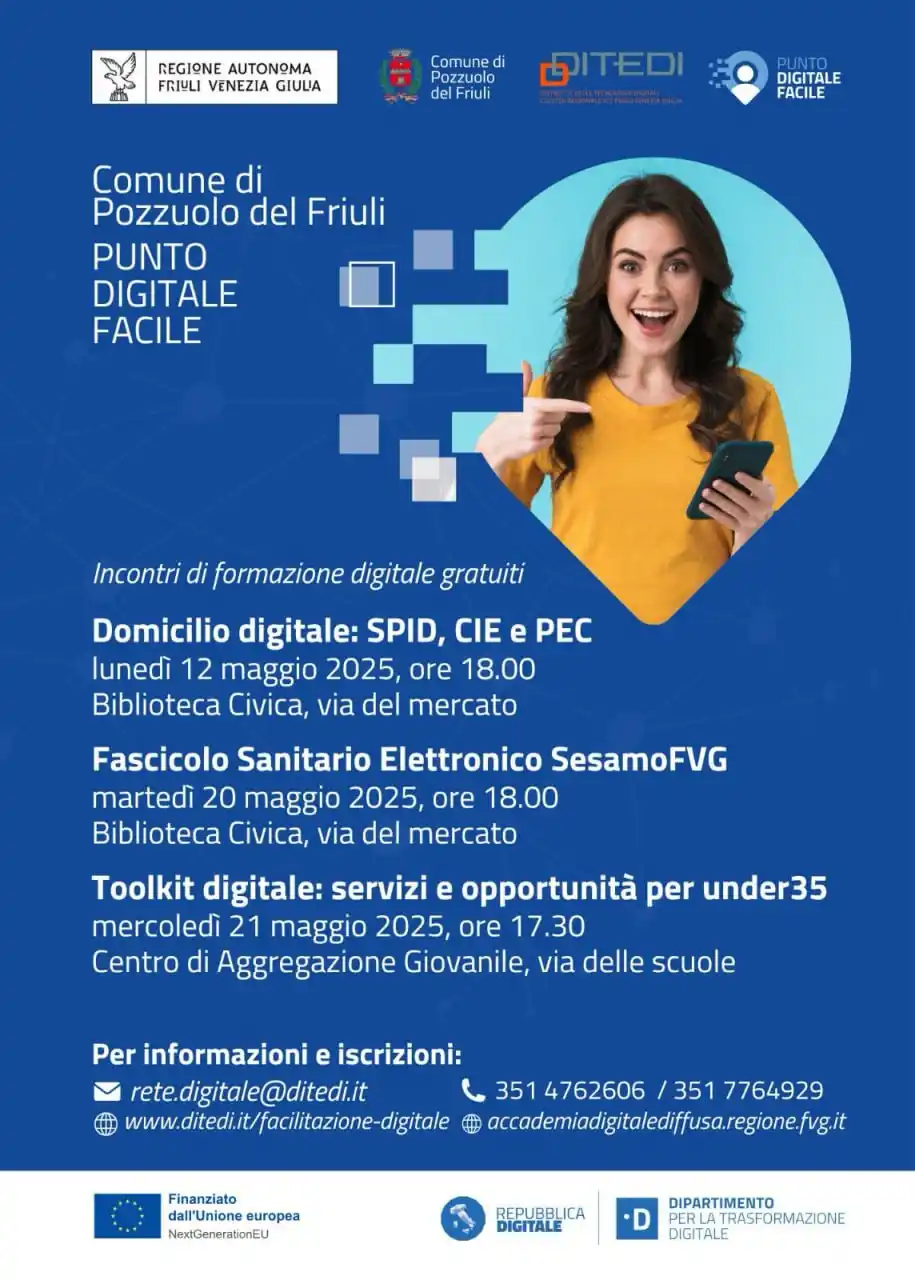 Image from Comune di Pozzuolo del Friuli: ๐ฒ ๐๐ฌ๐๐ซ๐ ๐ข๐ง๐ญ๐๐ซ๐ง๐๐ญ ๐ ๐ข ๐ฌ๐๐ซ๐ฏ๐ข๐ณ๐ข ๐จ๐ง๐ฅ๐ข๐ง๐ ๐ข๐ง ...