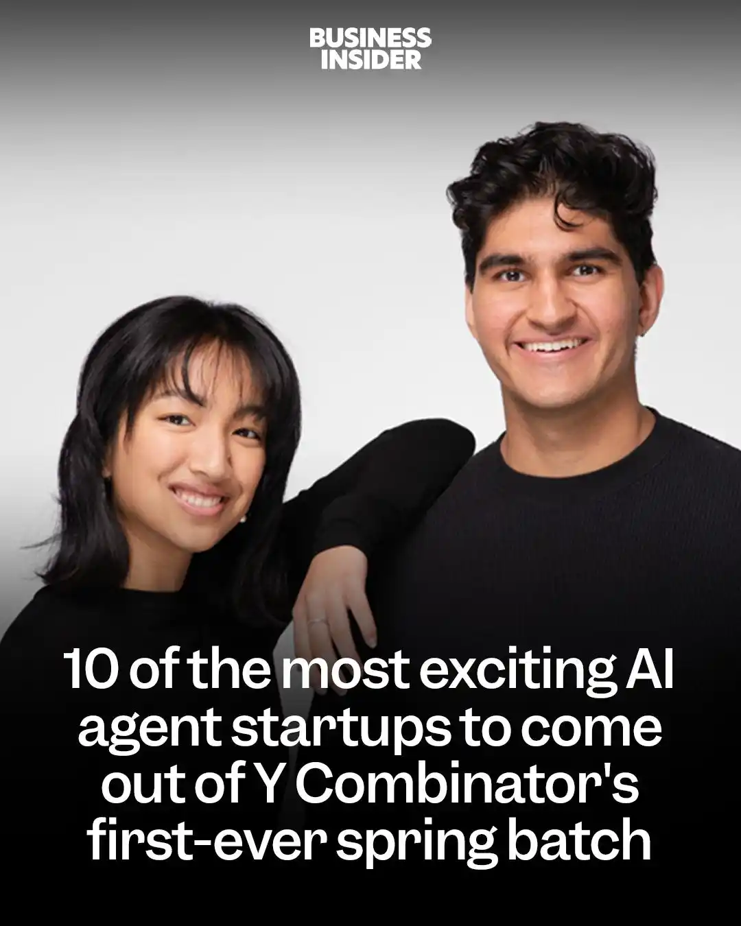 Image from Business Insider: Y Combinator's spring 2025 batch featured 70 startups focused on agent...
