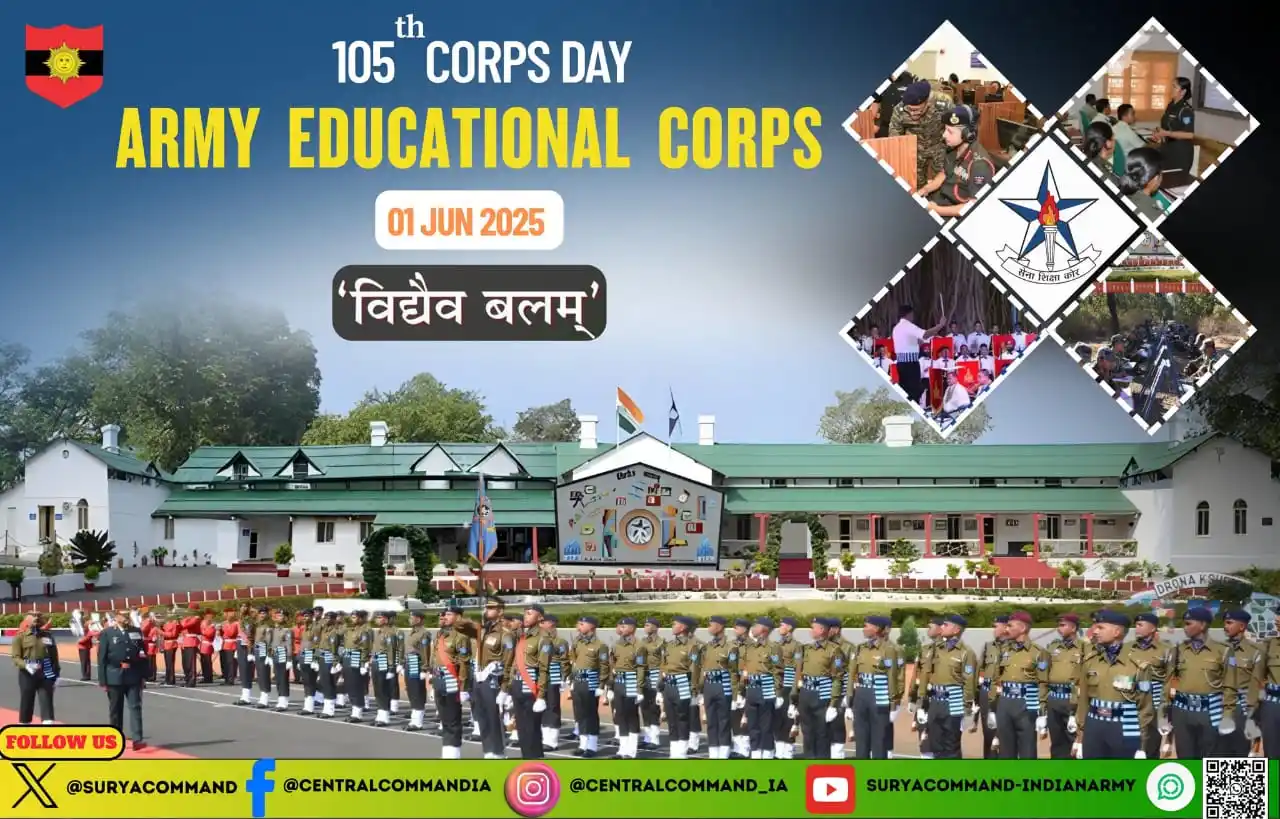 Image from Surya Command - Indian Army: 105th Raising Day : Army Educational Corps <a class="text-blue-500 ho...