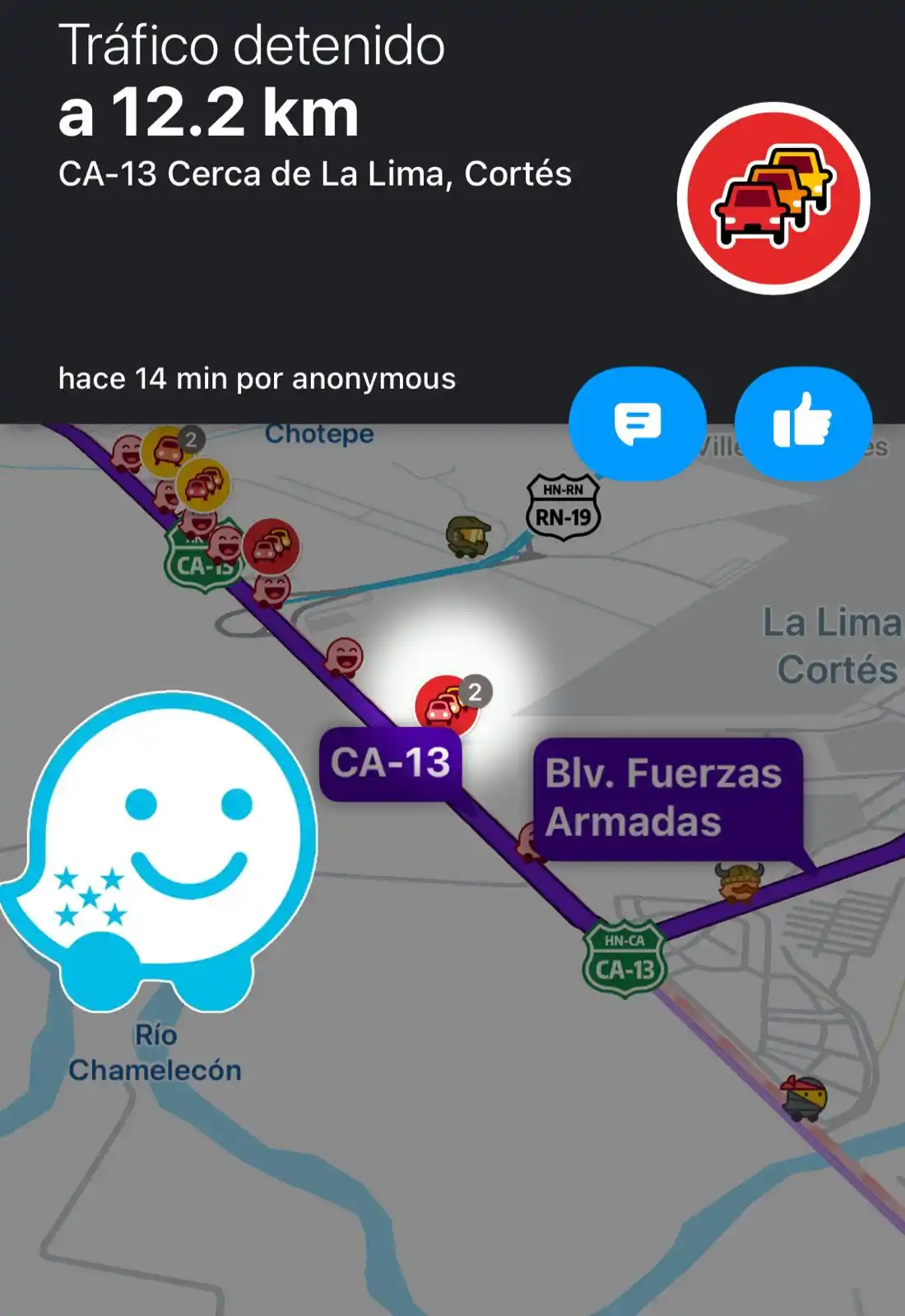 Image from Tráfico | Educación Vial | Honduras 🇭🇳🚘👨🏫: 📲 7:51 am || 🧶🪡La Lima 🚘 Comunidad reporta entrada SPS ❌cerrada ...