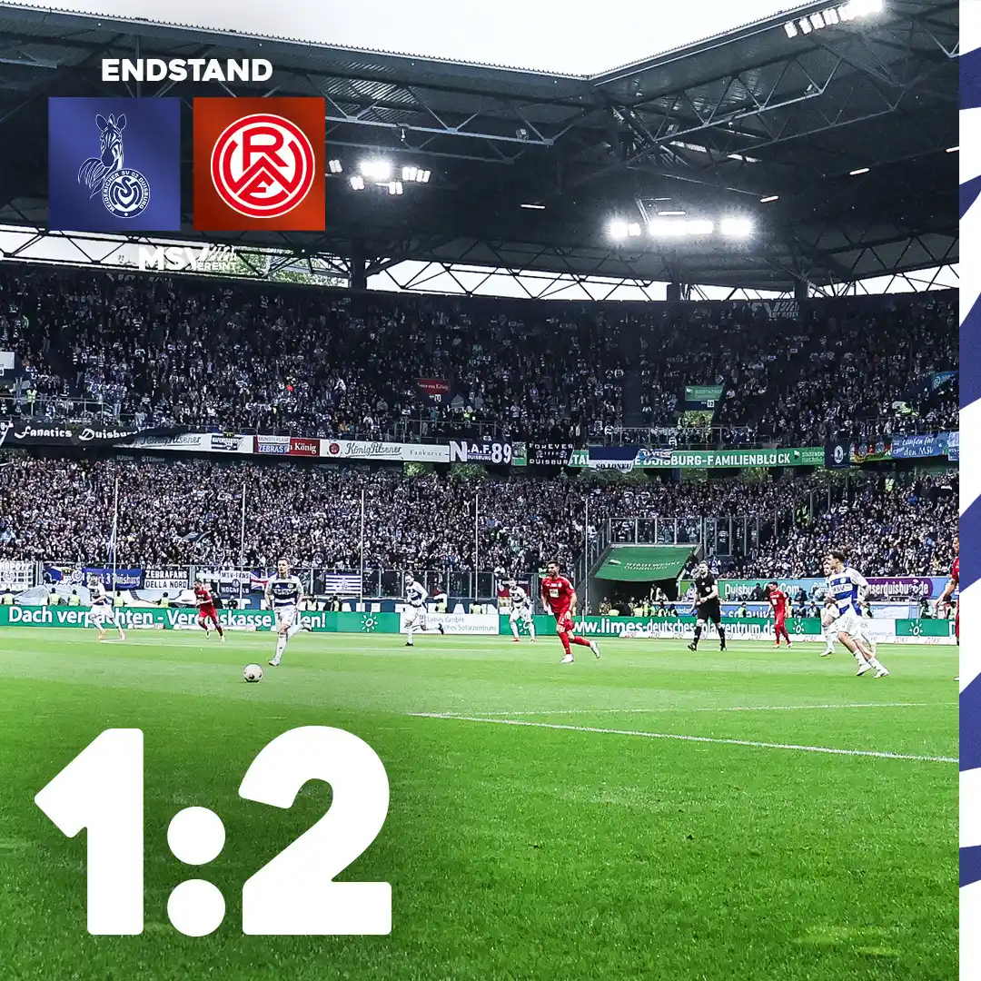 Image from MSV Duisburg: 90'+10 Schlusspfiff. Unser Spielverein verliert das Endspiel im Niede...