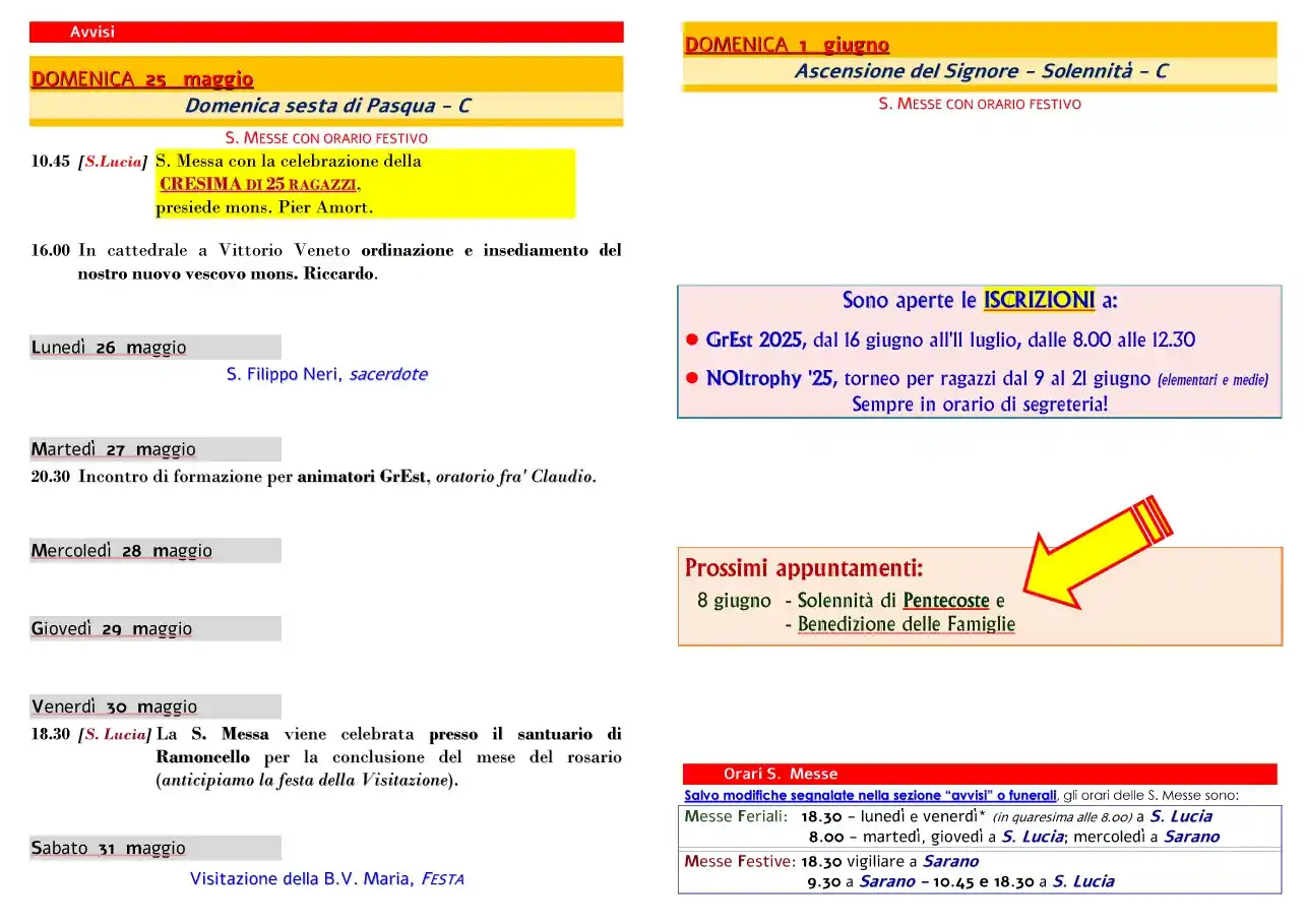 Parrocchie S.Lucia-Sarano post