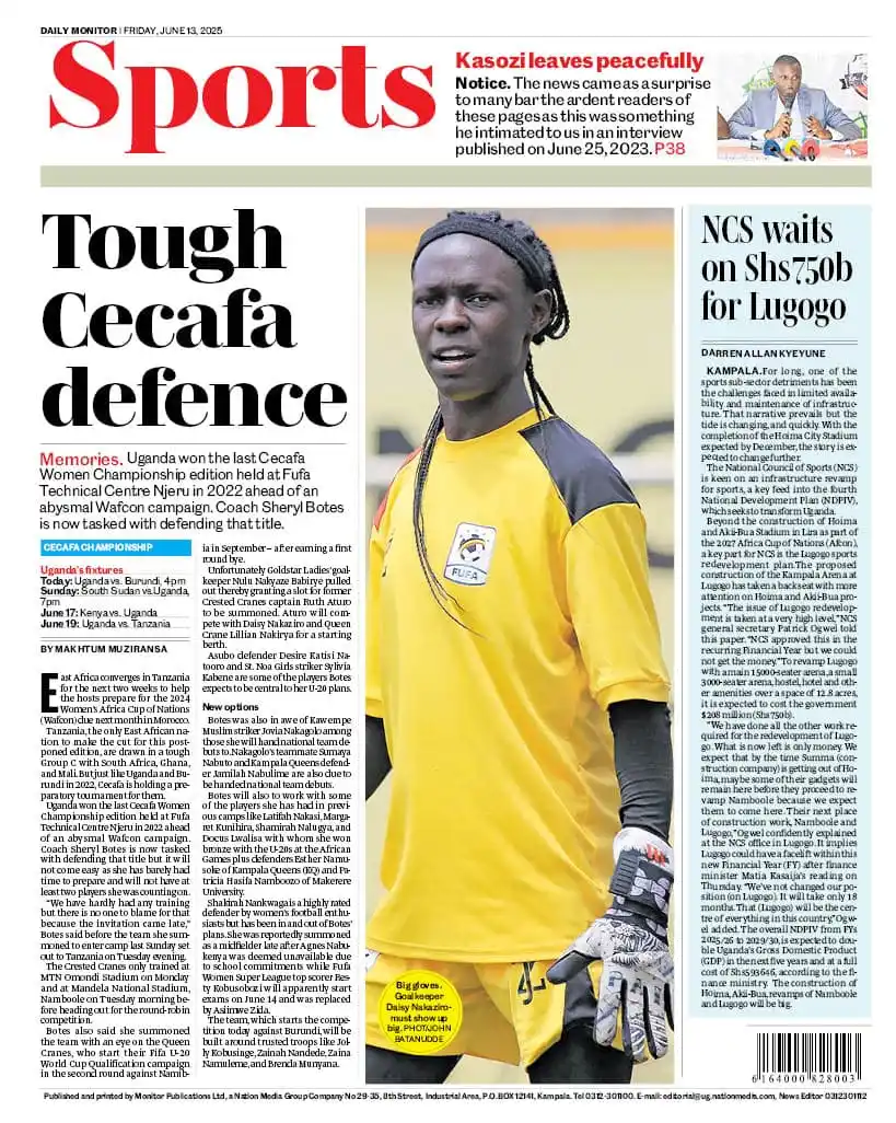 Image from Daily Monitor 🗞️📰: Catch this and more sports updates in the Friday Monitor. E-copy avail...