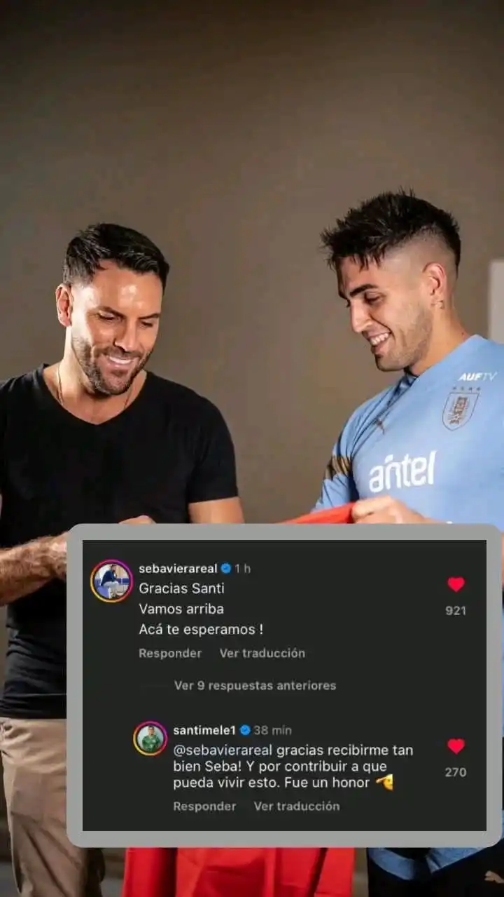Image from PASIÓN ROJIBLANCO 🦈: 📱:"Gracias Santi. Vamos arriba, ¡Acá te esperamos!", Mario Sebastián ...