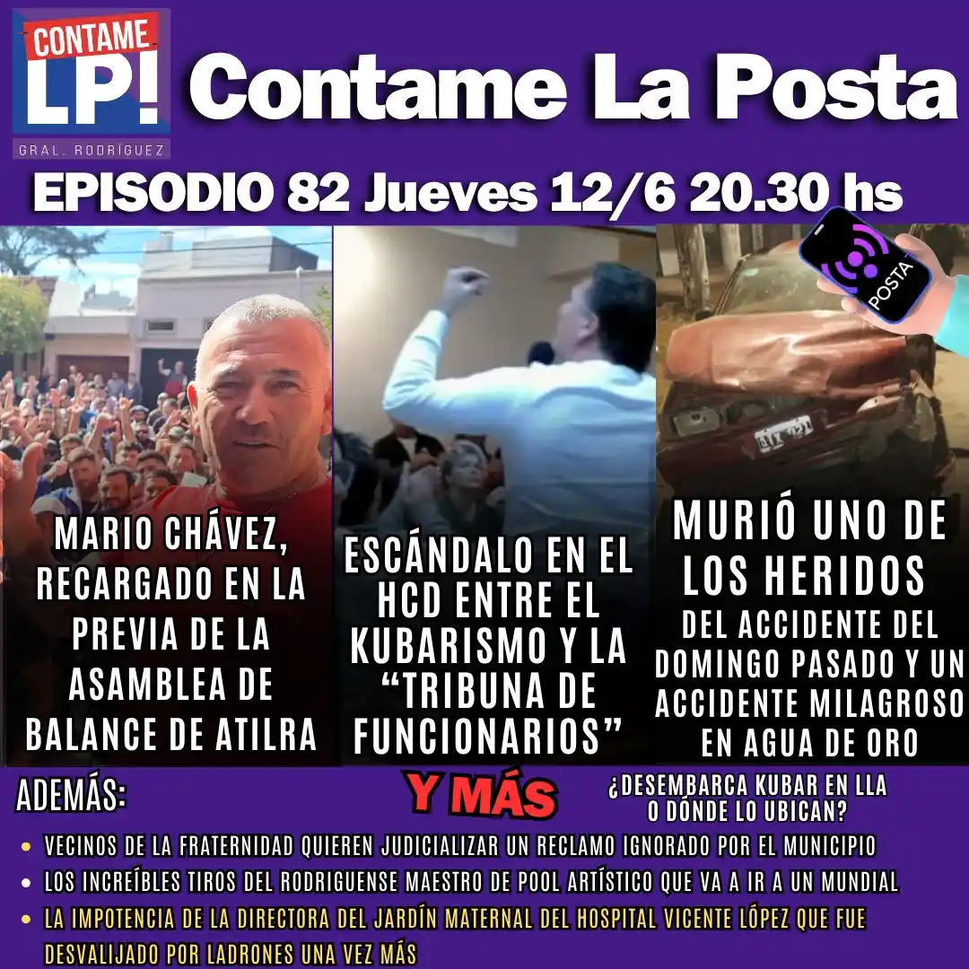 Image from La Posta Noticias (General Rodríguez): HOY ES NOCHE DE CONTAME LA POSTA. Miralo en vivo acá 👉🏻 https://www....