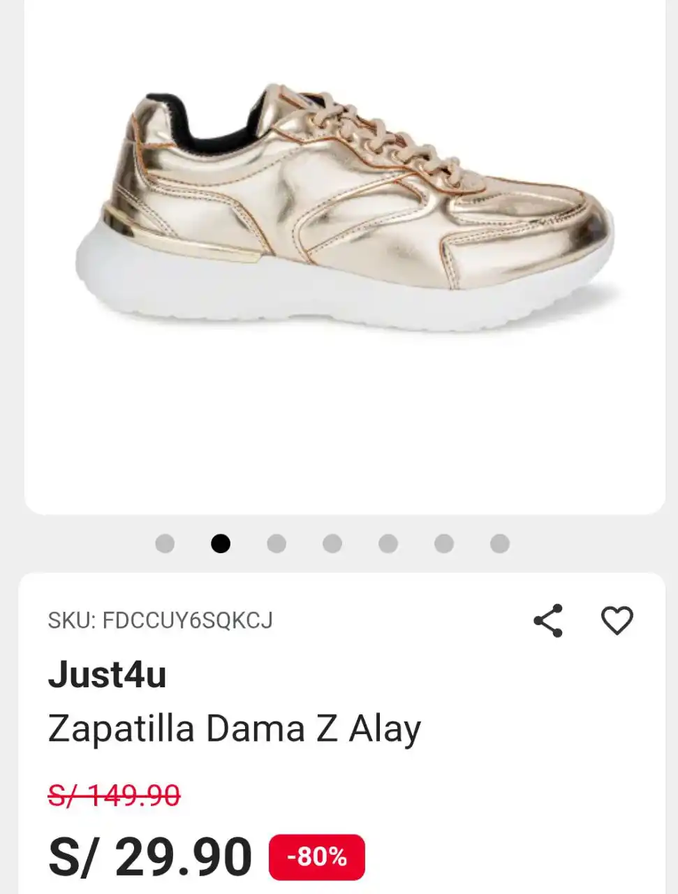 Image from Ofertas Diarias: https://platanitos.com/pe/producto/just4u-zapatilla-dama-z-alay-dorado...