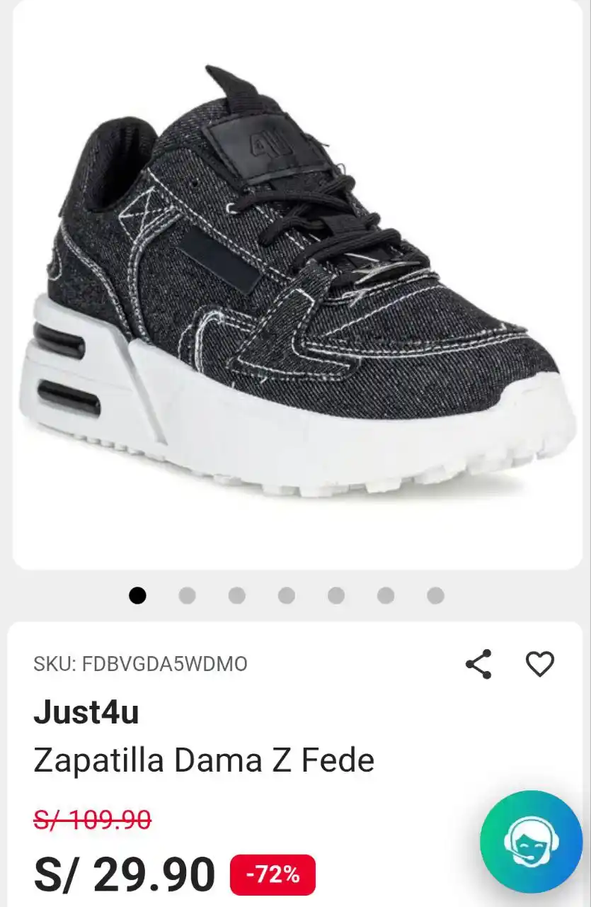 Image from Ofertas Diarias: https://platanitos.com/pe/producto/just4u-zapatilla-dama-z-fede-negro-...