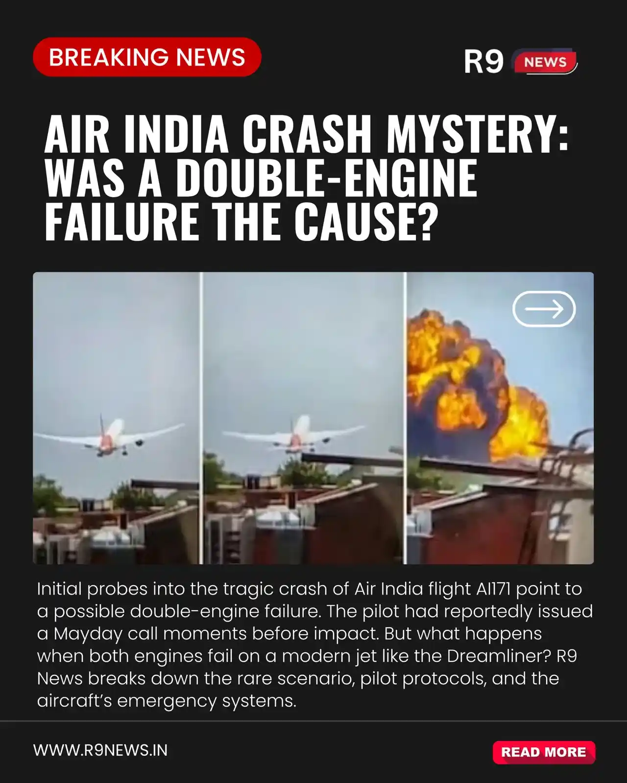 Image from R9 NEWS: https://r9news.in/2025/06/12/air-india-crash-did-a-double-engine-failu...