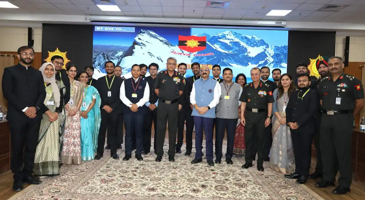 Image from Surya Command - Indian Army: “Interaction with first foundation course batch of Indian Railways Man...