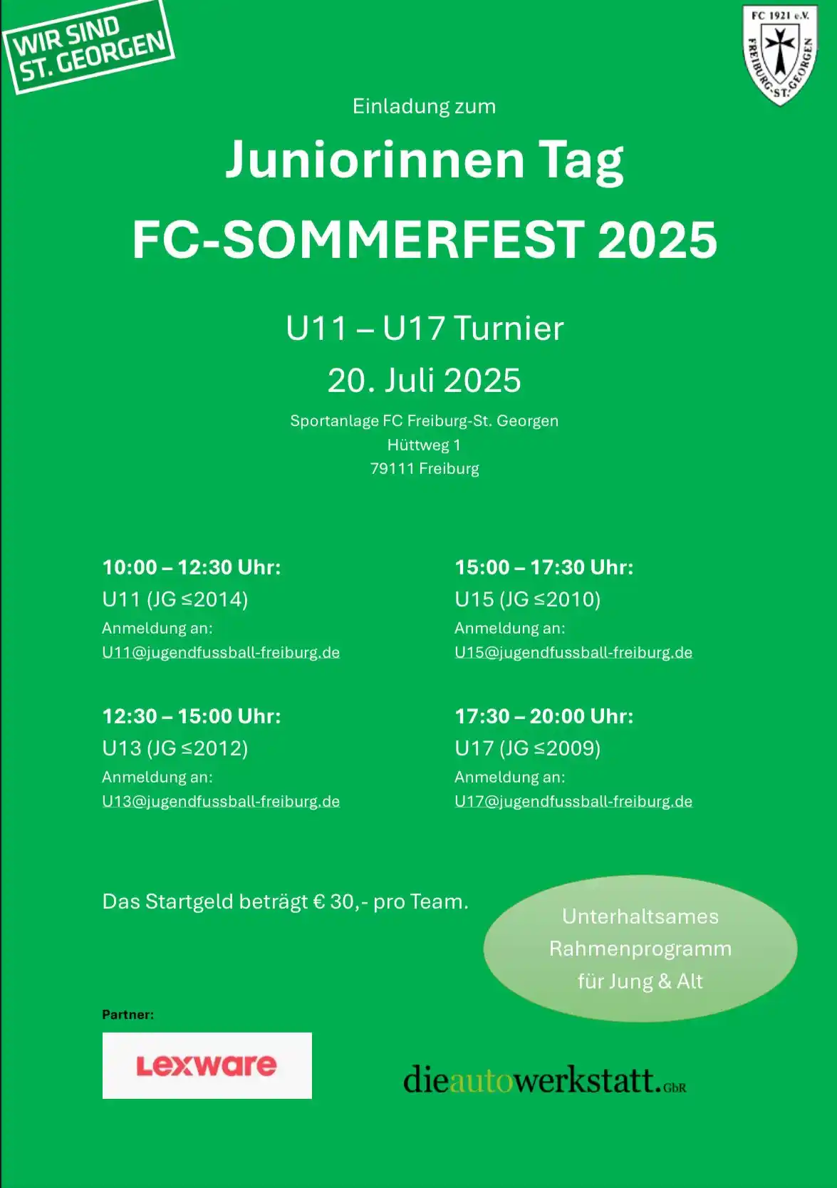Image from FC Freiburg-St. Georgen 1921 e.V.: 🫵 Juniorinnen-Teams gesucht! Wir suchen weibliche U11-, U13-, U15-, u...
