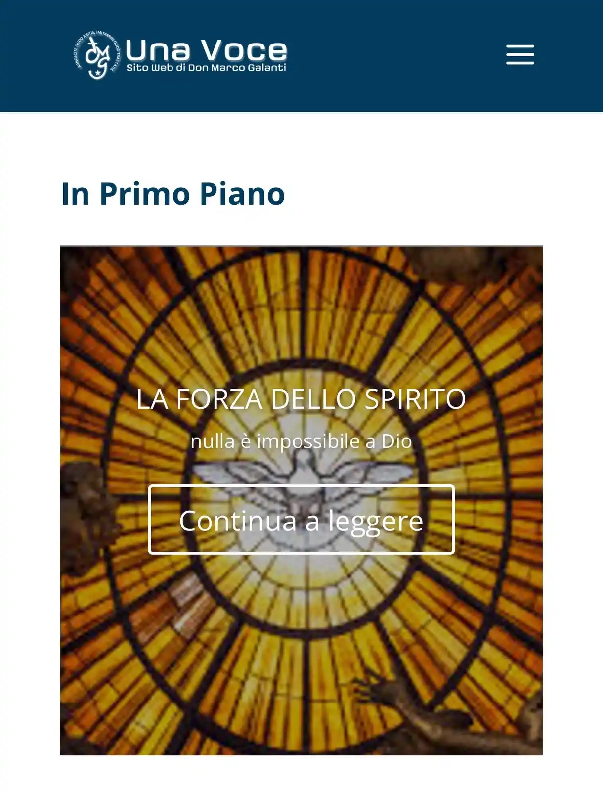 Image from Una Voce: L’azione dello Spirito Santo è efficace nella misura in cui mi lascio ...