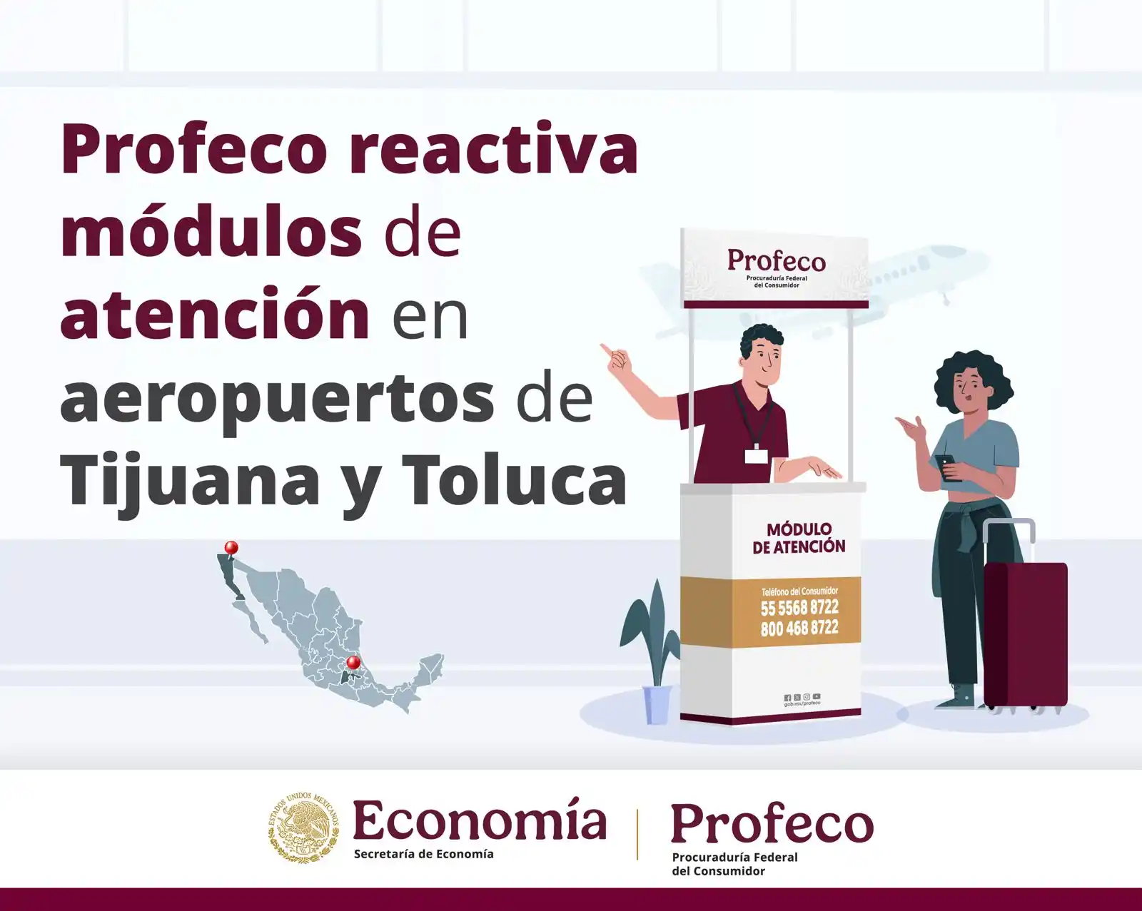 Image from Profeco: La *Profeco* informa que se han reanudado las operaciones de sus *módu...