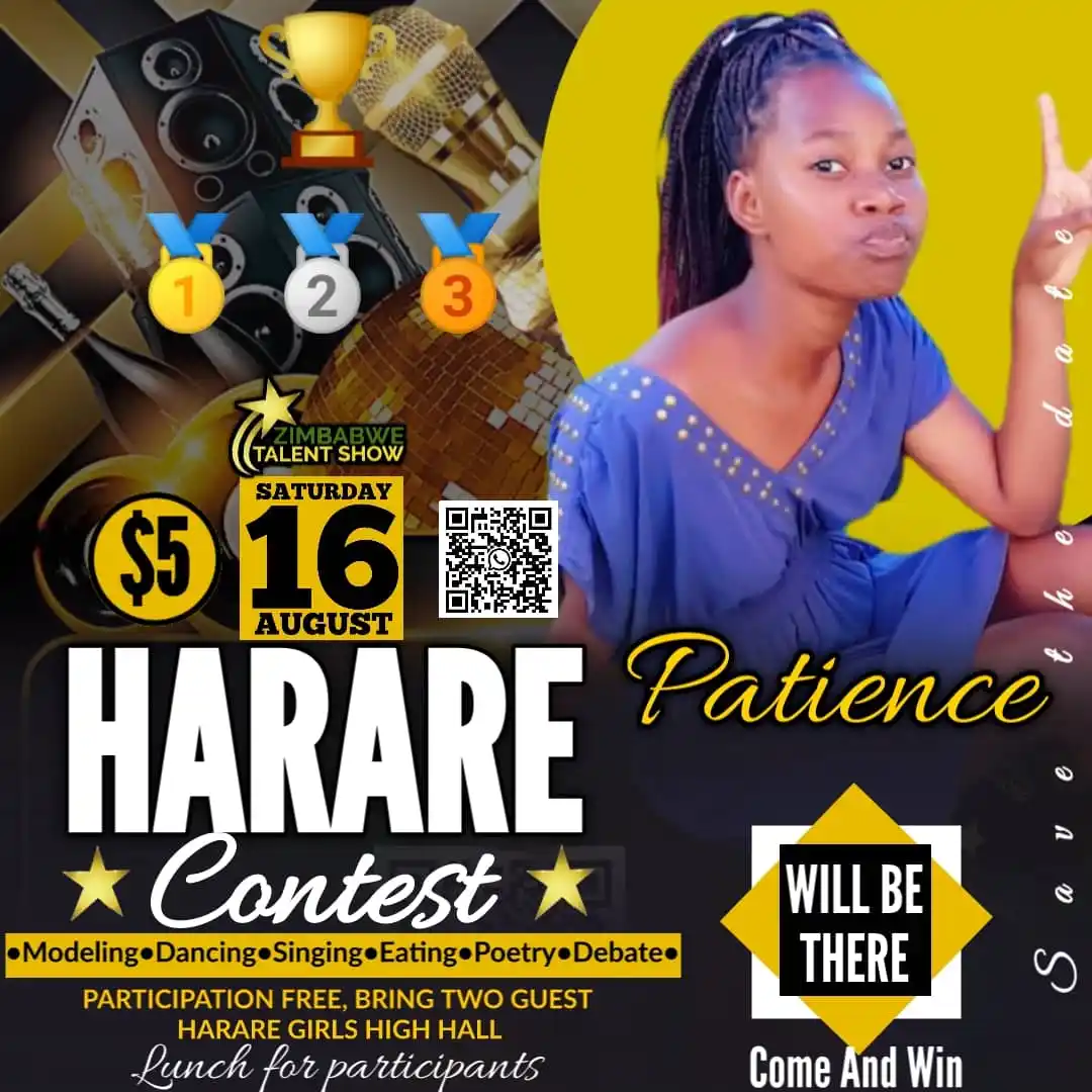 Image from ZIMBABWE TALENT SHOW: My name is Patience Kabida and I'm from Gleanview 3 Harare. I'm inviti...