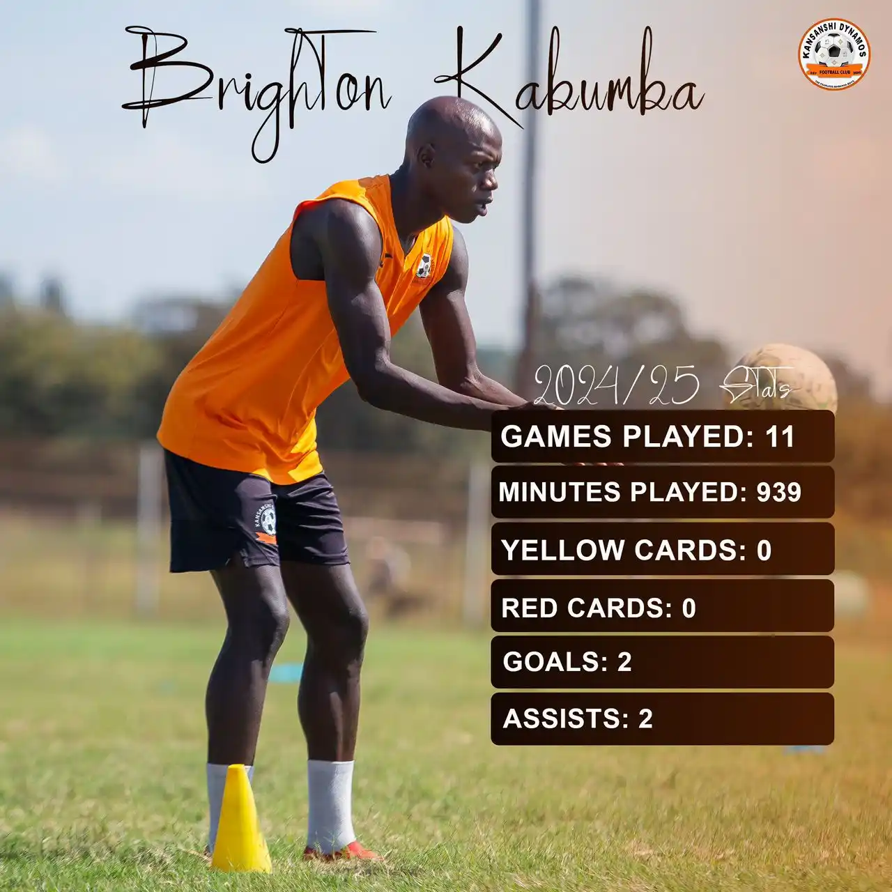 Image from Kansanshi Dynamos FC: ๐ ๐๐ฅ๐๐ฒ๐๐ซ ๐๐ญ๐๐ญ๐ฌ โ ๐๐ซ๐ข๐ ๐ก๐ญ๐จ๐ง ๐๐๐๐ฎ๐ฆ๐๐. A memor...