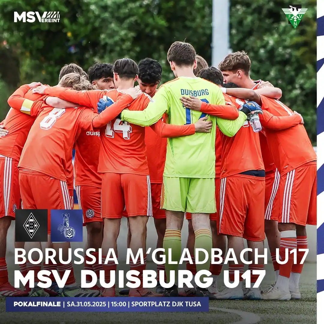 Image from MSV Duisburg: Pokalfinale für unsere U17! 🏆 Kommt vorbei und unterstützt unsere <a ...