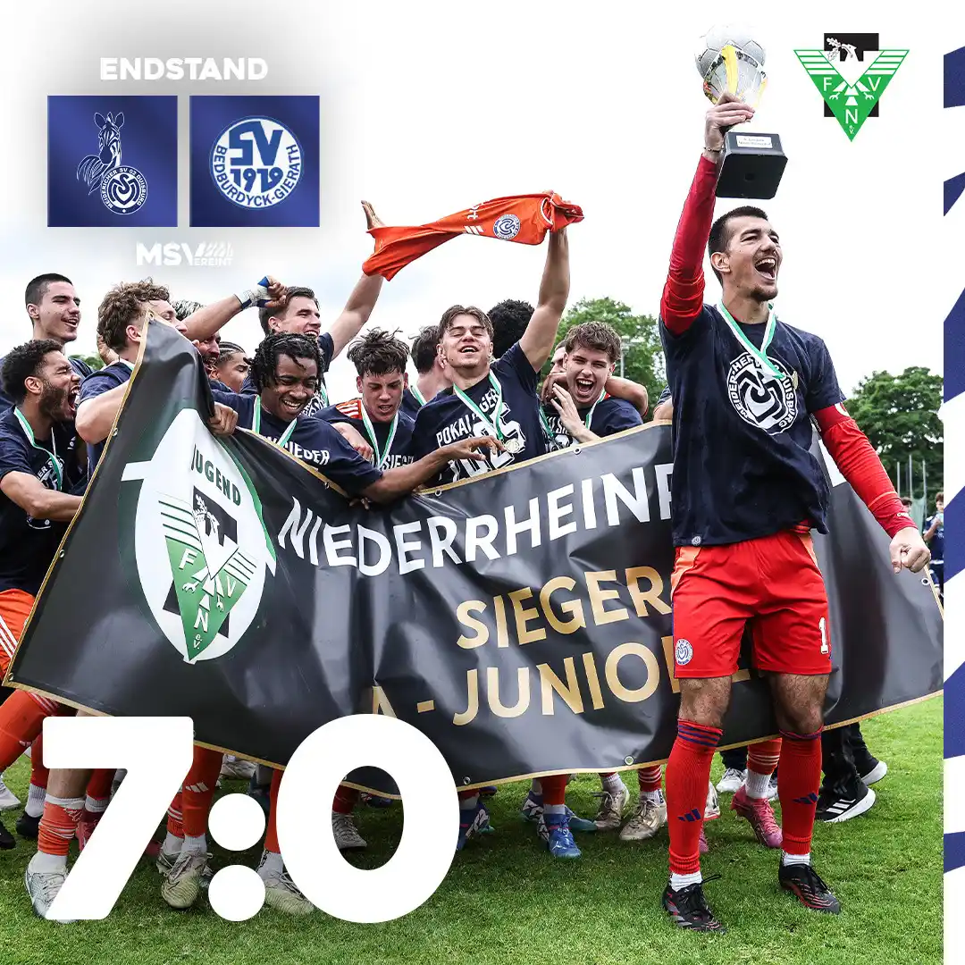 Image from MSV Duisburg: 🏆🏆 *POKALSIEGER!* Auch unsere U19 ist die Nummer 1 am Niederrhein un...