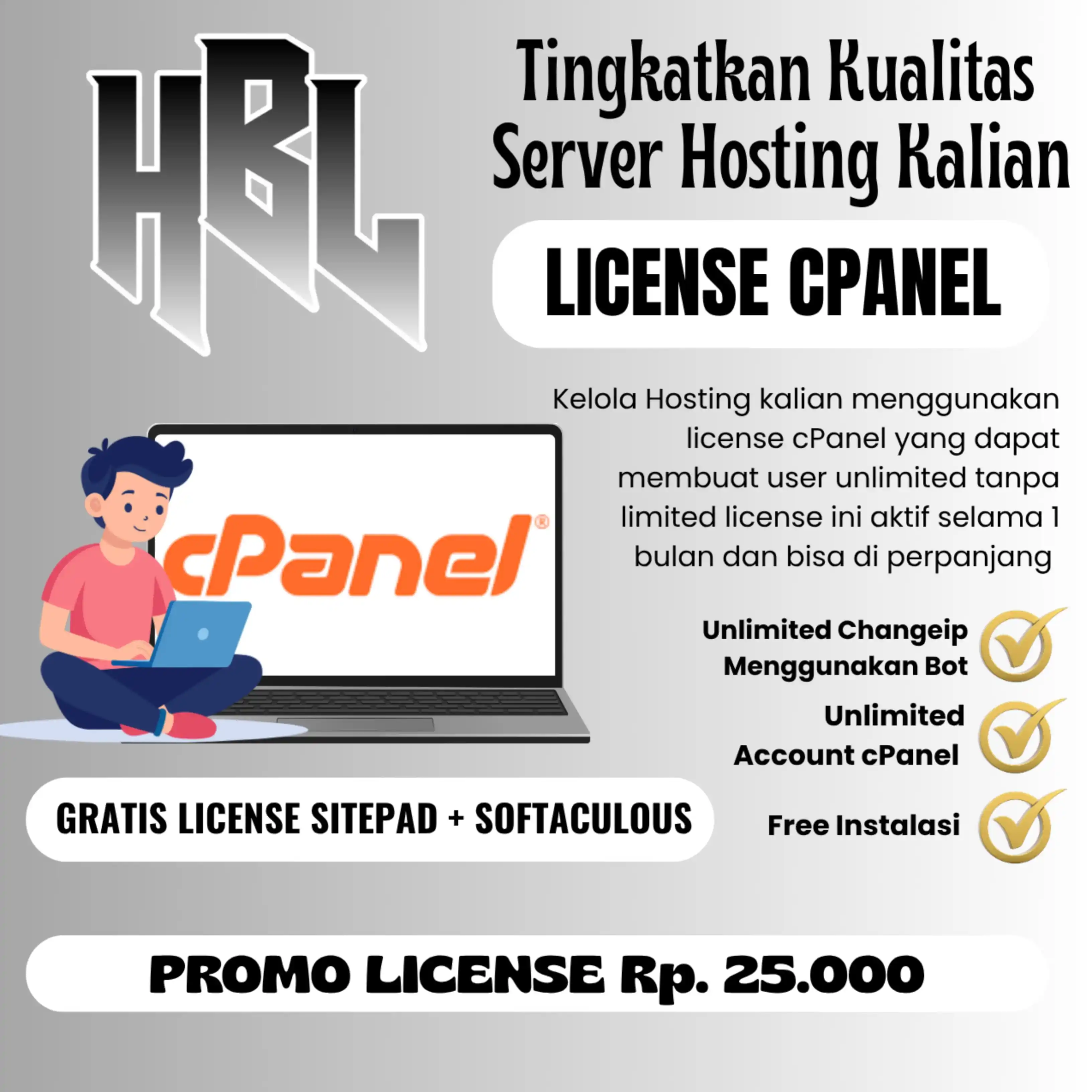 Image from MARKET JUALAN: > *PRODUK LICENSE CPANEL & WHM* > *Harga Promo License cPanel WHM Via...