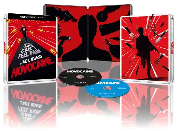 Image from mubis - Ofertas en Cine: ❗Reserva disponible en Amazon❗  Steelbook de Novocaine en UHD 4K y Blu...