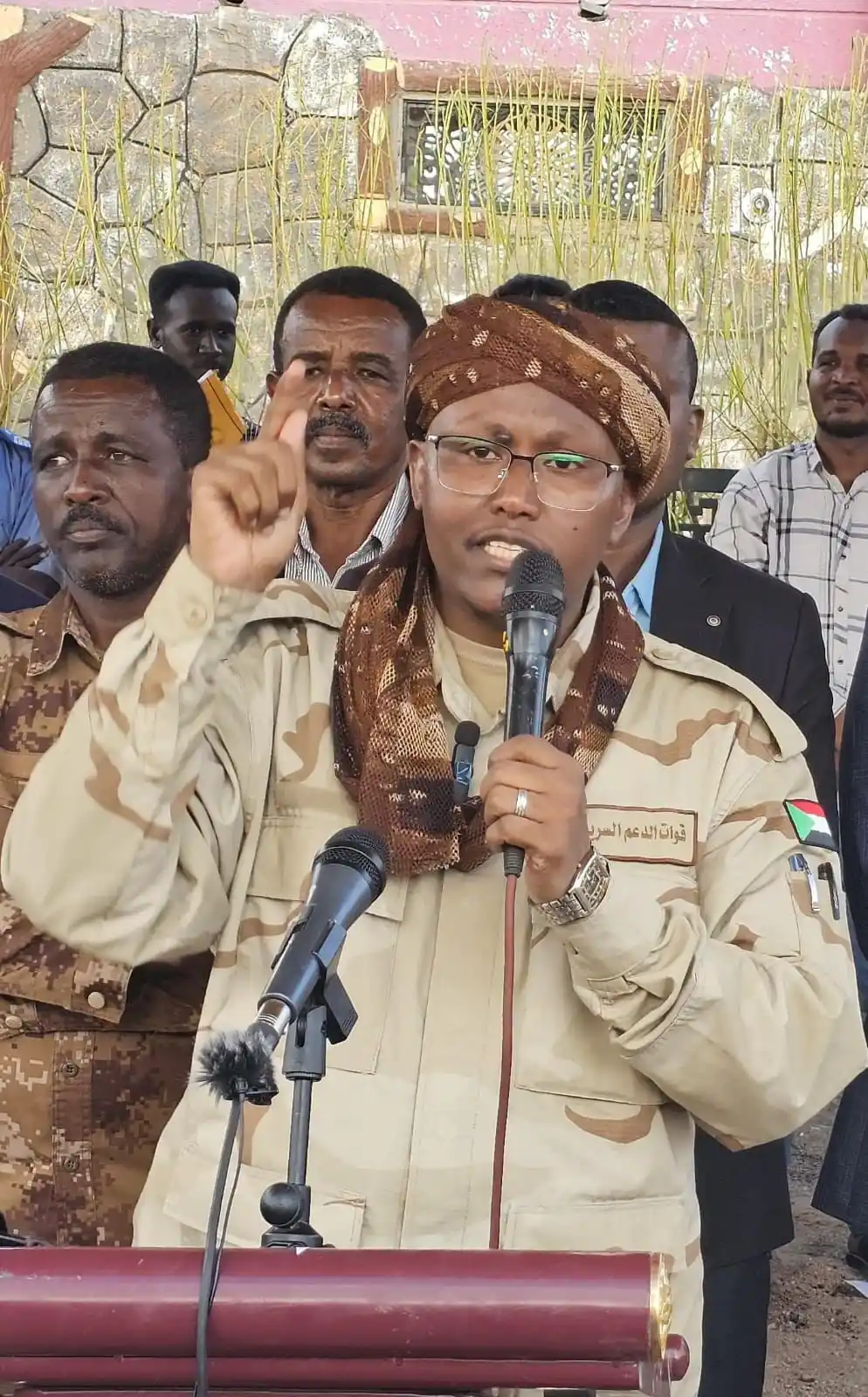 Image from 🇸🇩 جمهورية الدعامة المتحدة: *رئيس المجلس الاستشاري د. حذيفه ابو نوبه يعلن من جنوب دارفور التعبئة ا...