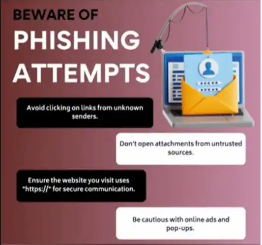 Image from Surya Command - Indian Army: Safety tip of the day - Beware of phishing attempts...