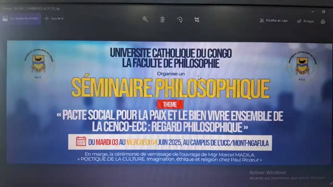 Image from Université Catholique du Congo, UCC en Sigle.: 🎓 Séminaire philosophique à l'UCC ! 📚 La Faculté de Philosophie de ...