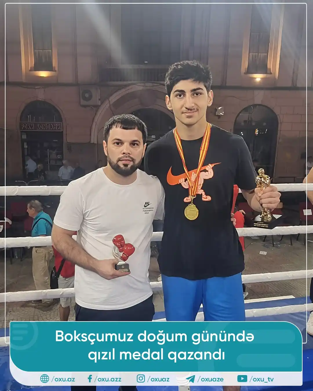 Image from OXU.AZ: Şimali Makedoniyanın Kumanovo şəhərində gənc boksçular arasında beynəl...