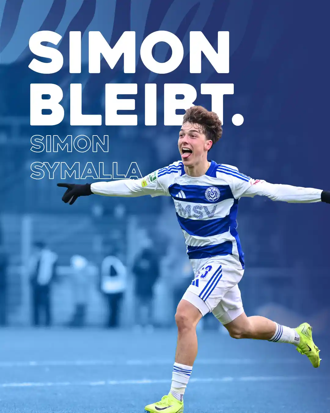 Image from MSV Duisburg: Simon bleibt. ☑️ Auch in den kommenden Jahren wird Simon Symalla in Ze...
