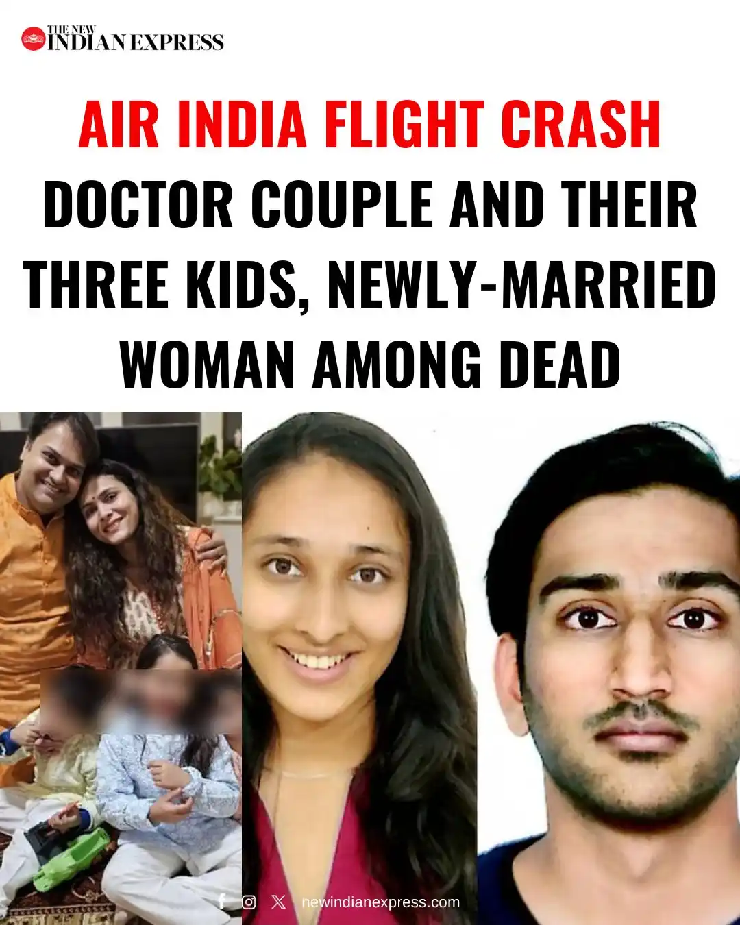 Image from The New Indian Express: The horrific Ahmedabad Plane Crash brought grief to Rajasthan as 11 pa...