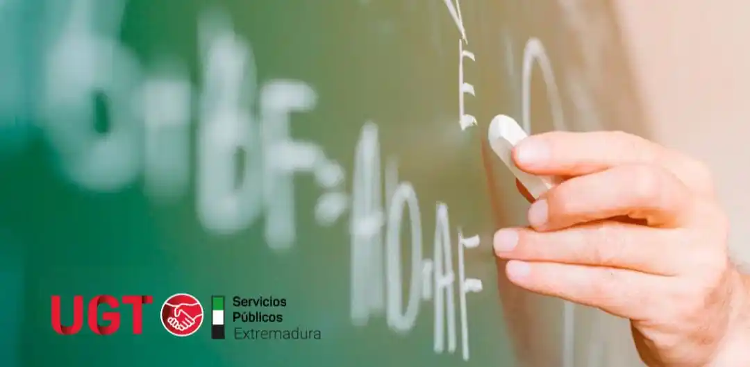 Image from UGT Enseñanza Pública Extremadura: 📢 <a class="text-blue-500 hover:underline cursor-pointer" href="/hash...