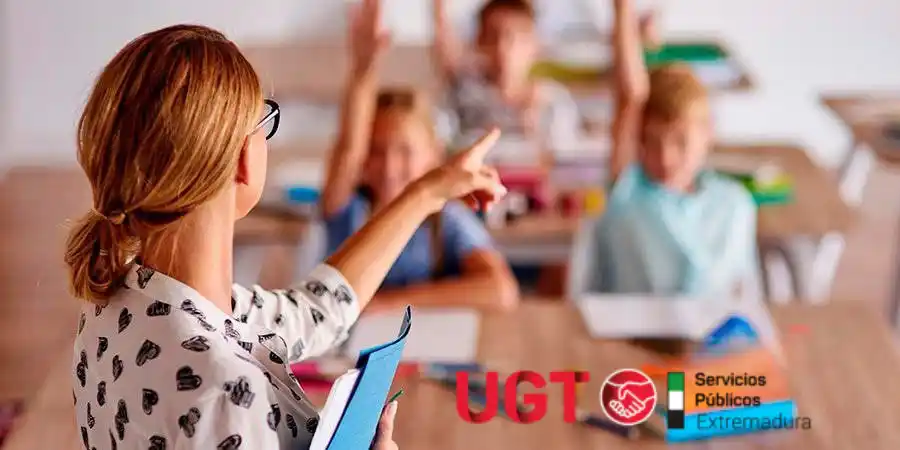 Image from UGT Enseñanza Pública Extremadura: 📢<a class="text-blue-500 hover:underline cursor-pointer" href="/hasht...
