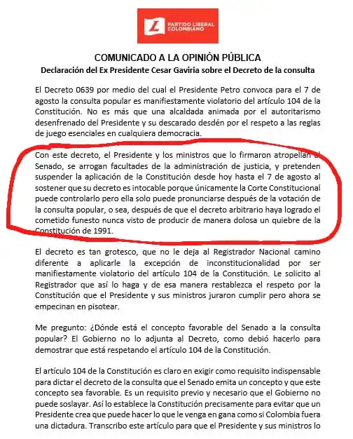 Image from USBB BREAKING NEWS EN ESPAÑOL: ⬆️🔴🤔 *ÚLTIMA HORA 🚨 🇨🇴*    *Expresidente y director del Partido L...
