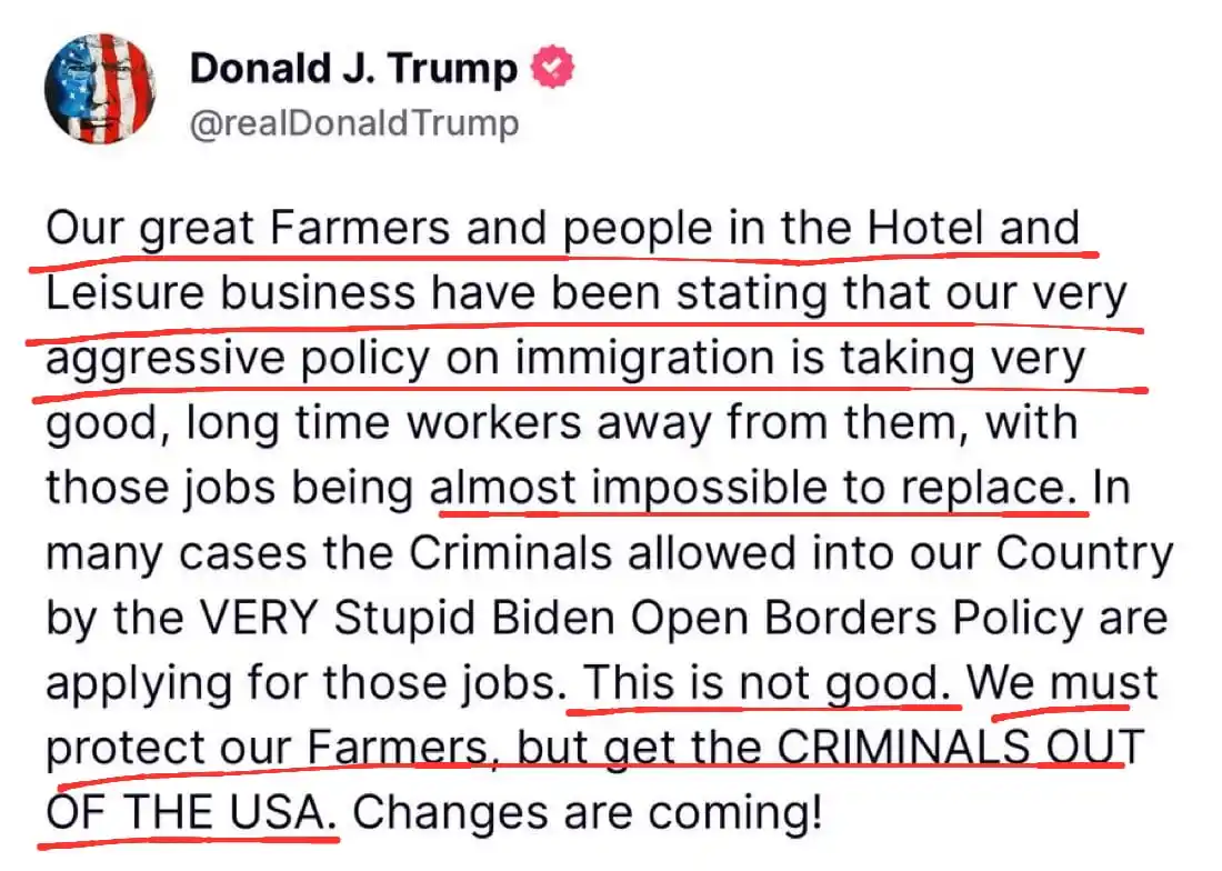 Image from USBB BREAKING NEWS EN ESPAÑOL: ⬆️🔴✒️ *ÚLTIMA HORA 🚨 🇺🇸* *Trump en TRUTH SOCIAL sobre las depor...