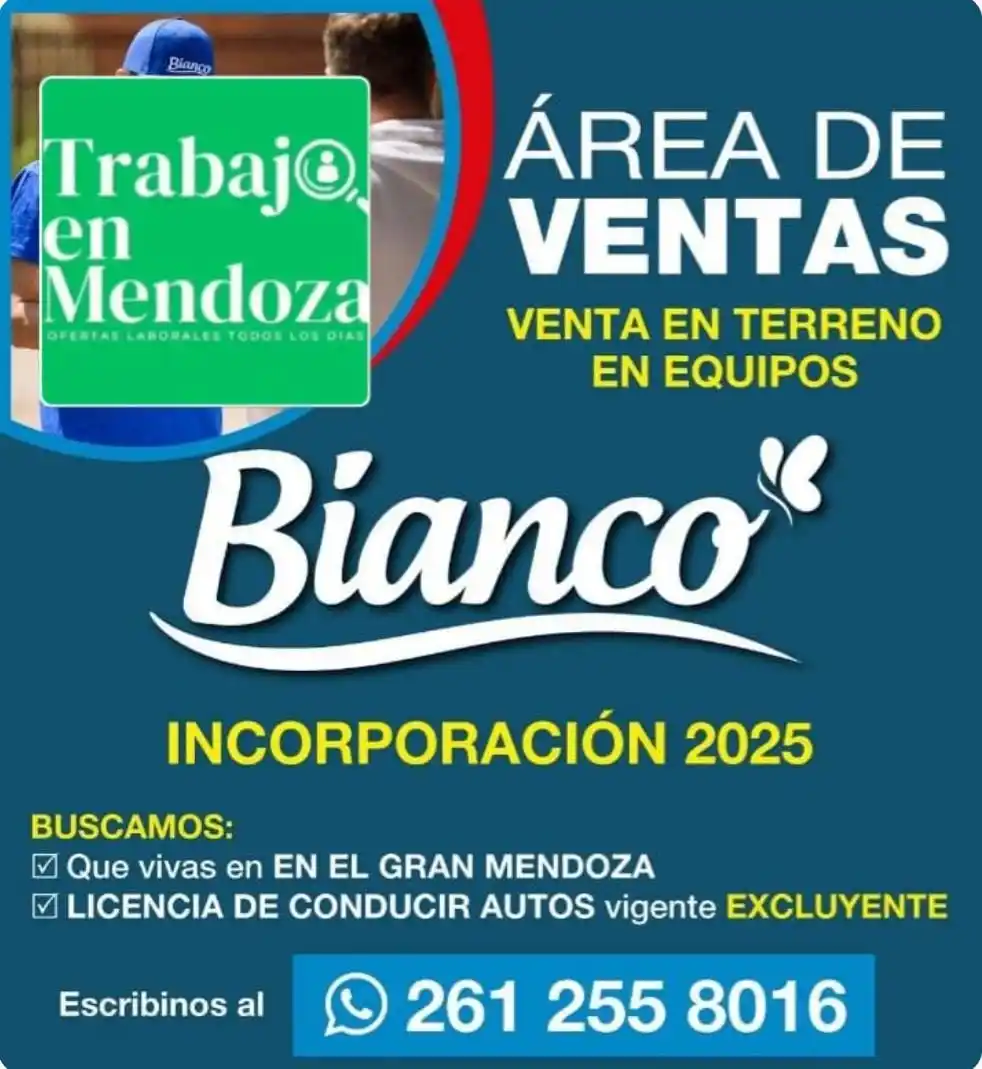 Image from Manos Unidas: ¡Unite al equipo de Bianco! Estamos buscando vendedores de terreno apa...