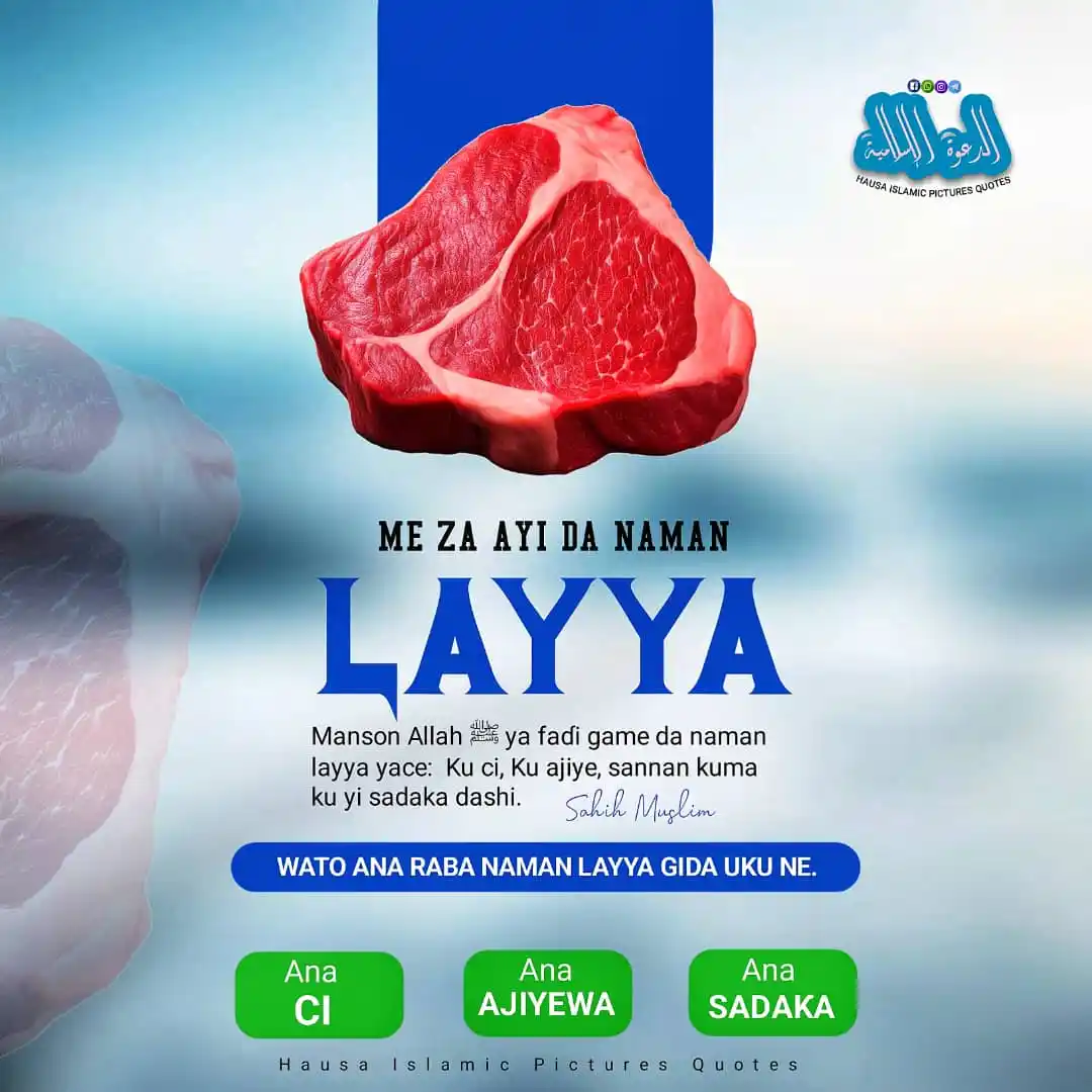 Image from HAUSA ISLAMIC PICTURES QUOTES: YA ZA AYI DA NAMAN LAYYA?. - "Wato musulunci ya sunnanta mana yadda za...