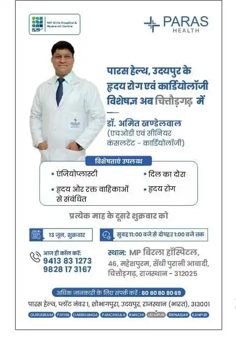 MP Birla Hospital & Research Center, Chittorgarh post