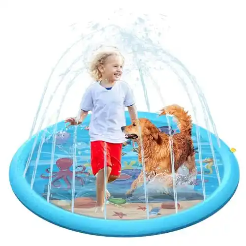 Image from Pirate Deals Angebote | Preisfehler, Schnäppchen, Rabatte & Freebies: 170CM Splash Pad, Sprinkler Matte Kinder, Sprinkler Wasser-Spielmatte ...