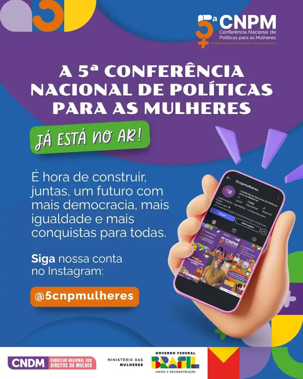 Image from Militância & Redes: *A 5ª Conferência Nacional de Políticas para as Mulheres já começou!* ...