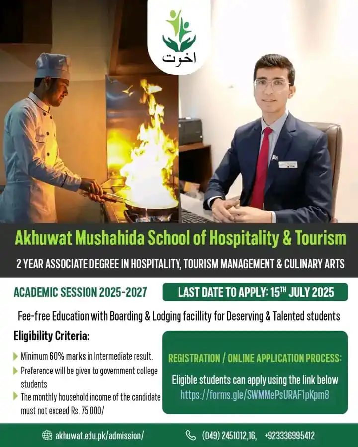 Image from GBC Students Support Network: Admissions Open | Akhuwat Mushahida School of Hospitality and Tourism ...