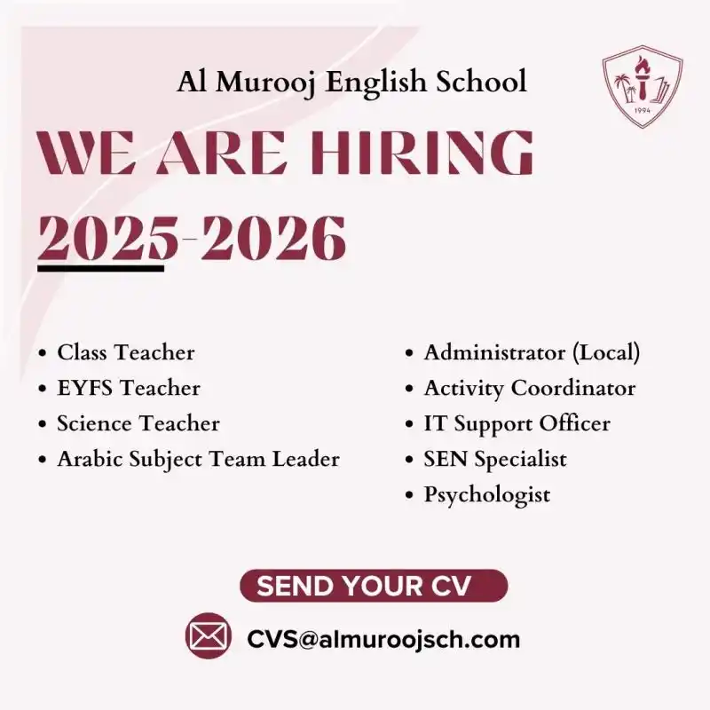 Image from UAE Jobs - Updates: *Al Murooj English School Careers* 1) IT Professional 2) Class Teache...