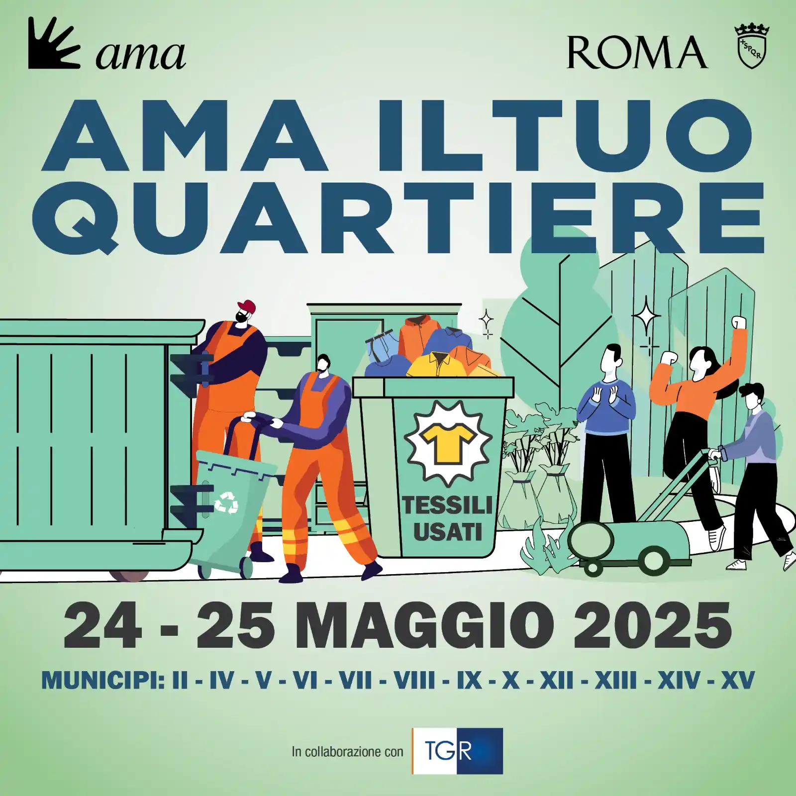 Image from Roma Capitale: ♻️ *"AmailTuoQuartiere – Giornate del Riciclo”* 🗑️ *Sabato 24 e dome...