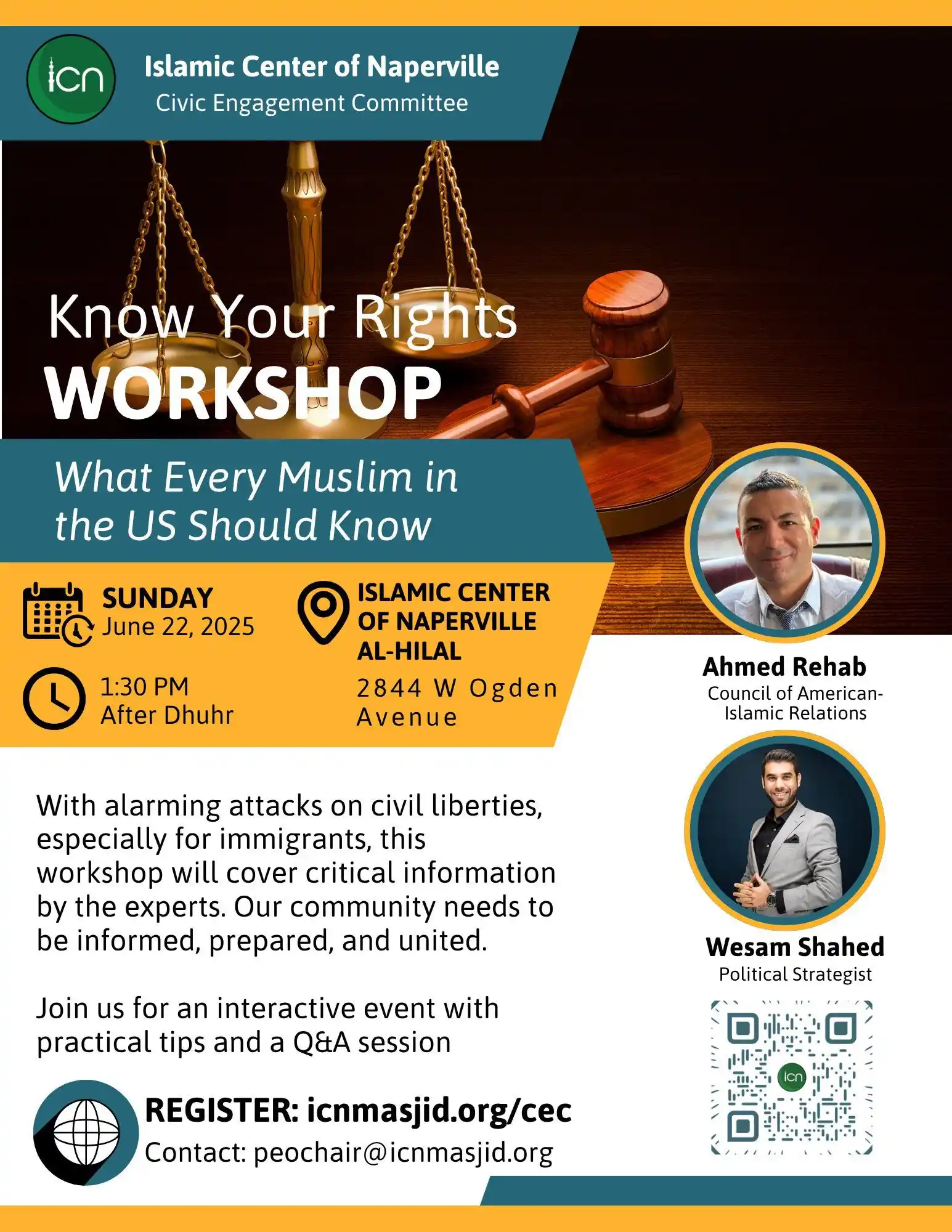 Image from Islamic Center of Naperville: Asalaamu Alaykum, Empower yourself with the knowledge you need to sta...