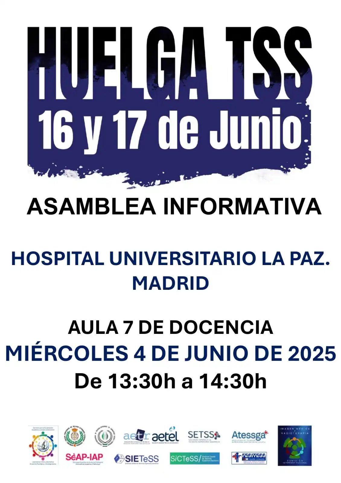 Image from Técnicos Superiores Sanitarios: Asamblea informativa en el Hospital Universitario La Paz sobre la próx...